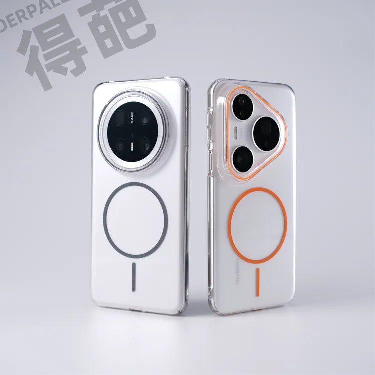 得葩高透华为mate70细环磁吸手机壳pura80简约小米15轻薄时尚