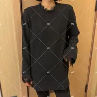 【格子家】冬季宽松长版拼接打底衫B602