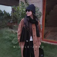 4NWP047【贵姐NICOLE】西班牙拉贡设计师高端圆领时尚百搭外套