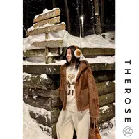 之柔【阿尔泰小熊】精纺羊绒立体刺绣针织衫时尚宽松减龄柔软长袖女