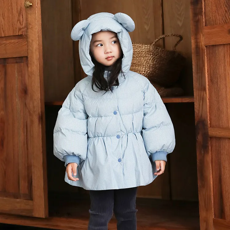 儿童宝宝羽绒服中长款冬季裙型女童羽绒服中小童加厚90绒23116