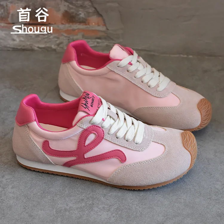 shougu/首谷2025夏季新款轻便厚底德训鞋女款休闲百搭软底运动鞋