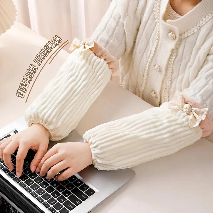 袖套冬季长款可爱耐脏秋冬羽绒服防脏女款套袖办公室工作干活护袖