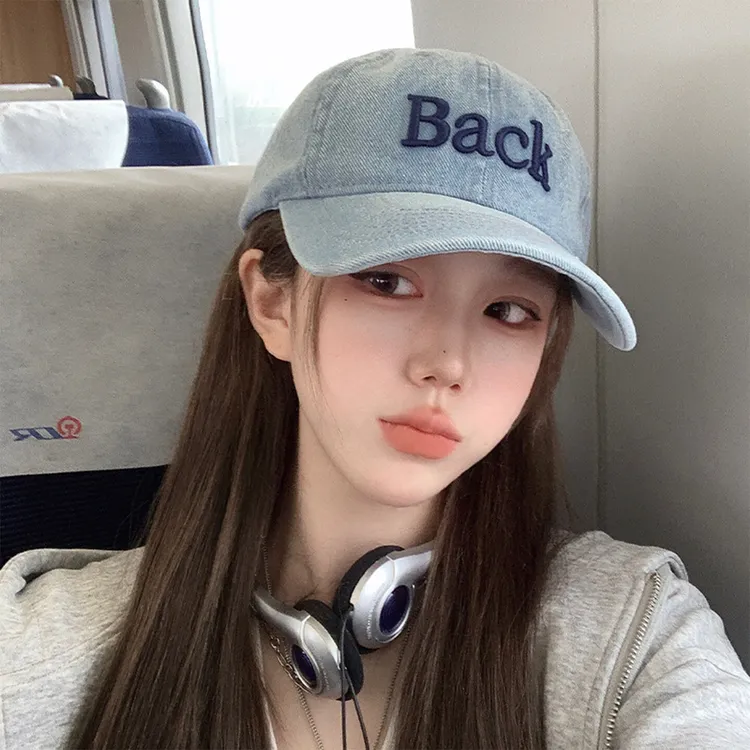 Mardi MoietyMardi Moiety高级感美式蓝色鸭舌帽女防晒防紫外线大
