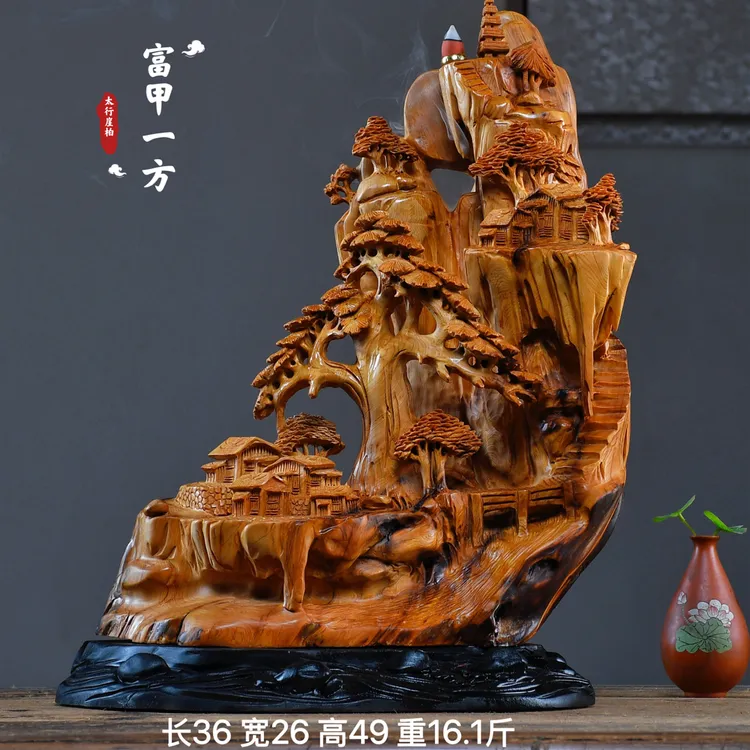 太行崖柏根雕摆件寿星弥勒佛达摩财神观音天然随型木雕雕件工艺品