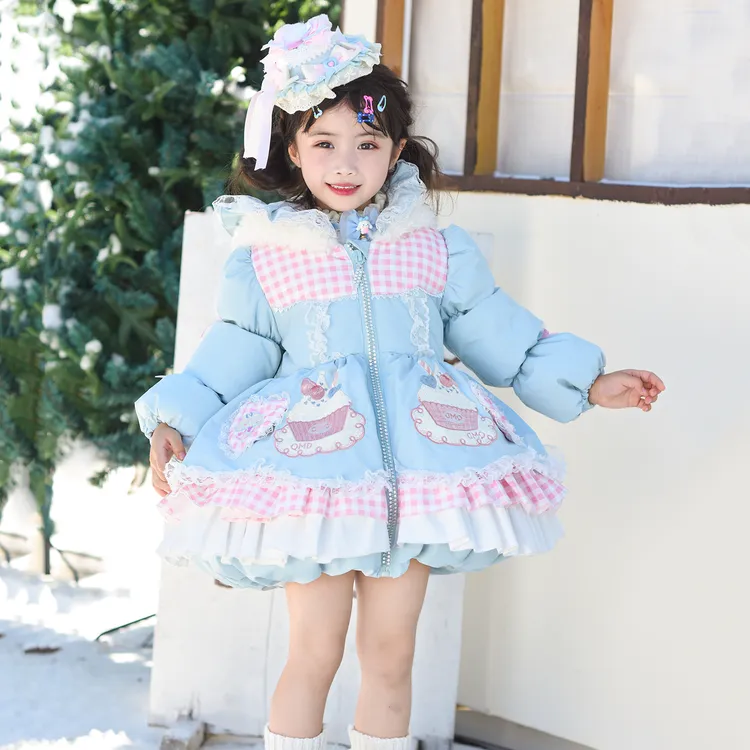 女童洛丽塔棉服冬季2025新款秋冬儿童装女宝宝小女孩礼服公主衣服