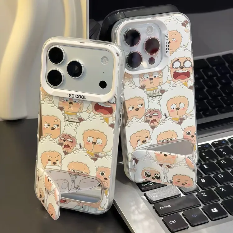 可爱懒洋洋支架适用苹果17/16promax手机壳小米14vivoppo华为p70