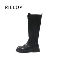 【RIELOV●秀儿】增高4cm时尚厚底增高潮流百搭女士时装靴8973-13