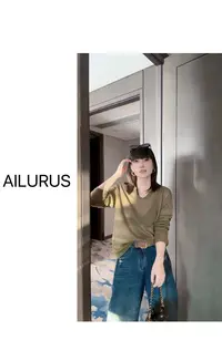 AILURUS【秋莲梦语】2025深圳欧货早秋混色洋气百搭毛衣