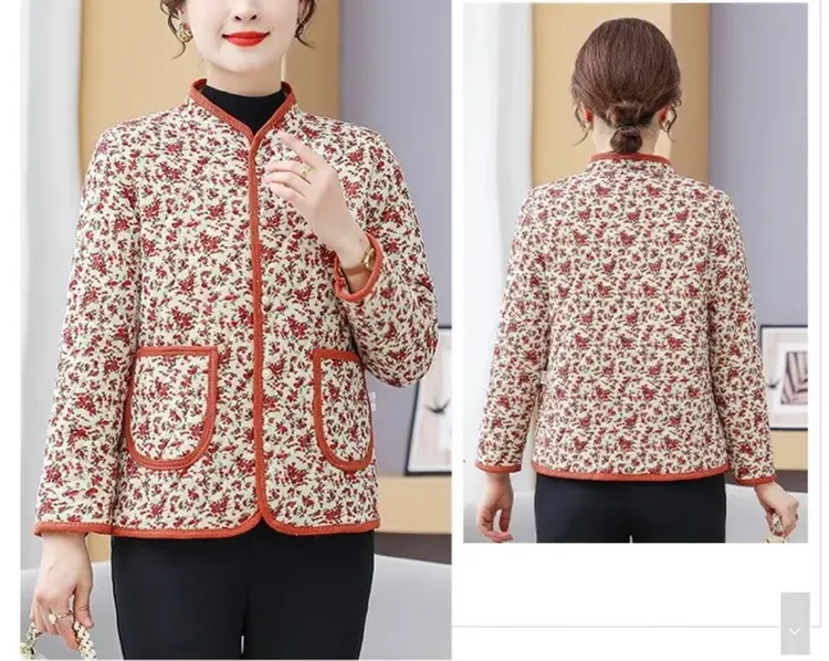 女式加绒碎花小棉袄MJ