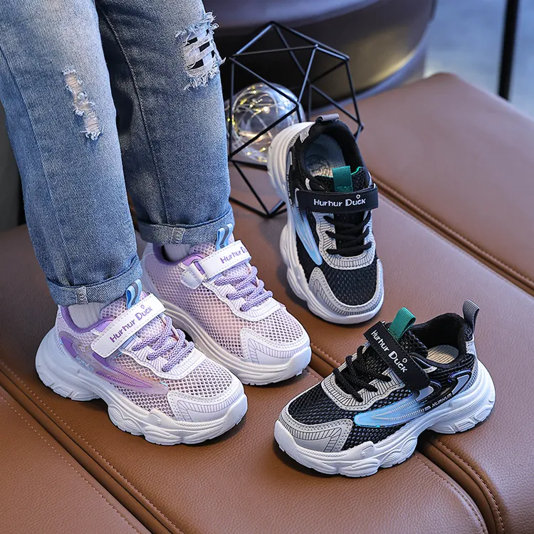 女童运动鞋2025夏季新款镂空儿童鞋子轻便跑步鞋网面透气女孩网鞋