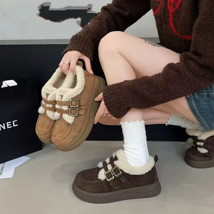 3公分底高加棉勃肯鞋时尚百搭复古加棉勃肯鞋