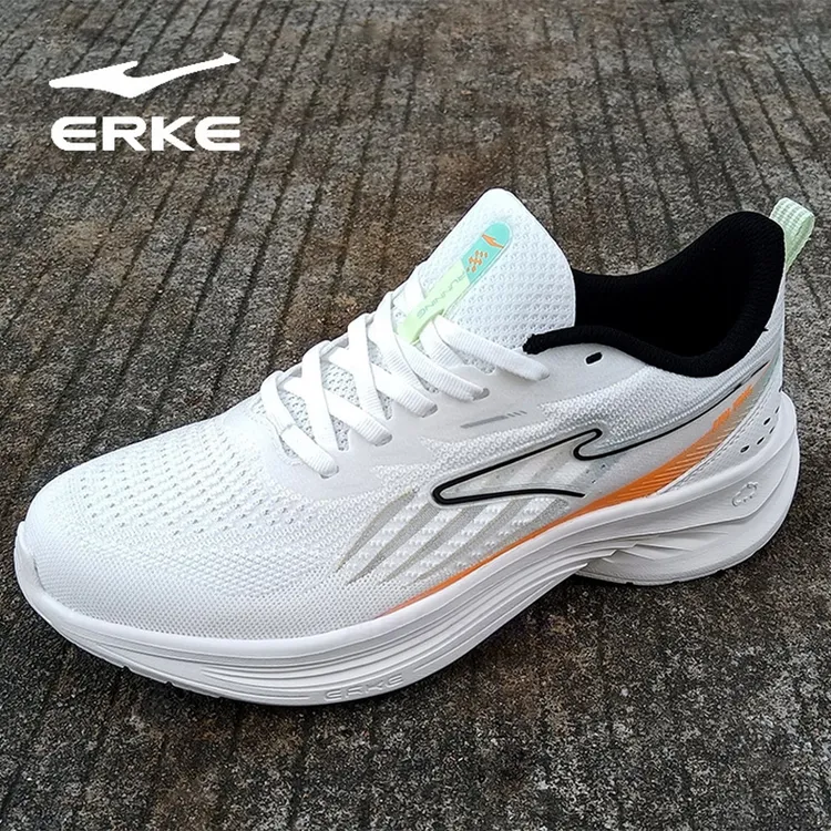 erke/鸿星尔克学生网面鞋子男款减震跑鞋男跑步鞋透气轻便