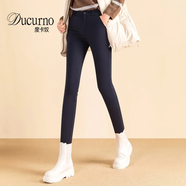 羊毛小脚裤女2026冬季新款加厚保暖裤子铅笔长裤休闲显瘦棉裤外穿
