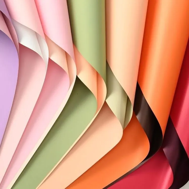 双色欧雅纸花束鲜花母亲节包装纸材料批发花店用品有钱花花花束