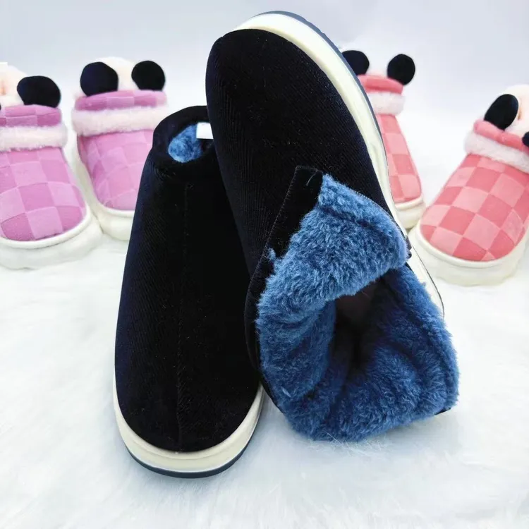 冬季新款恩施手工棉鞋加绒加厚保暖防滑平底棉鞋男女居家8155