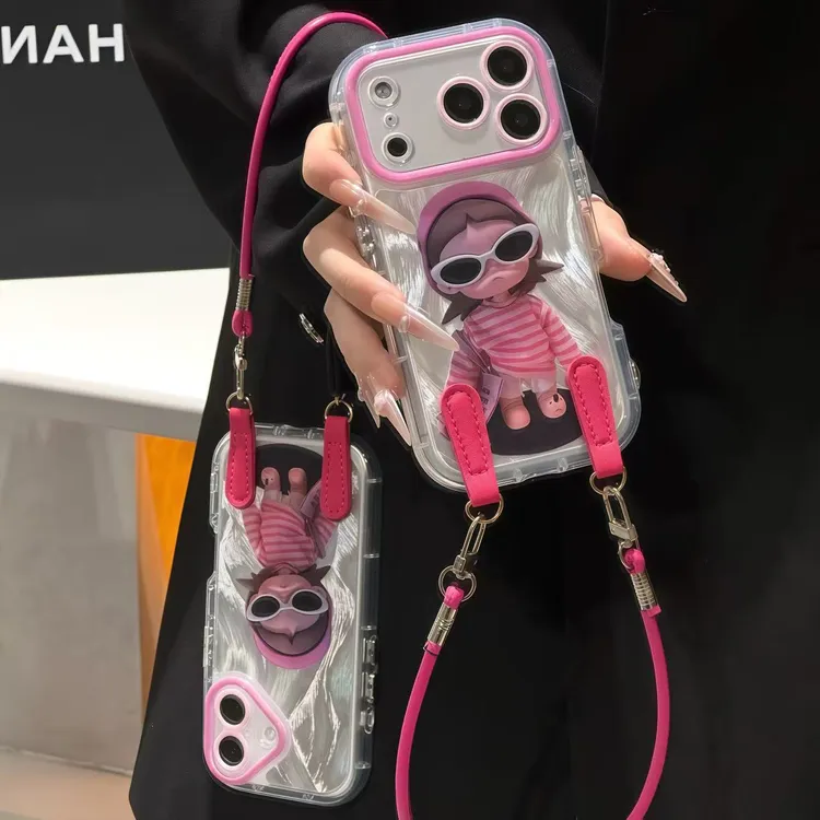 墨镜嘎子姐挂绳适用苹果16/17promax手机壳华为p70vivoppo小米14