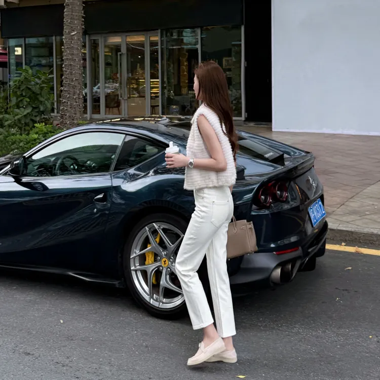 WAN2高定 25新款四面弹材质经典百搭黑色白色小脚显瘦休闲裤