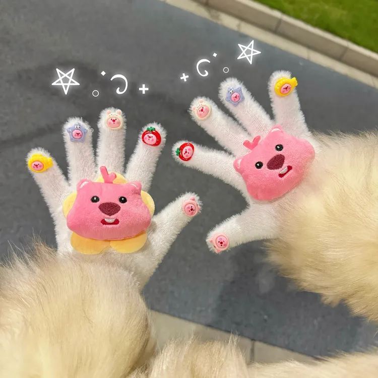 【公主手套】新款冬季骑行立体软萌针织保暖手套女冬季送女友闺蜜