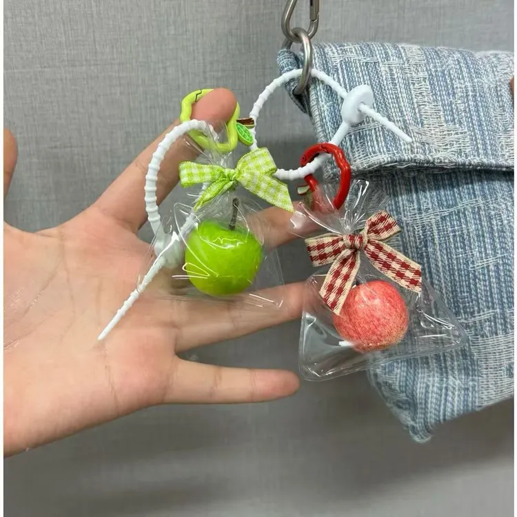 一颗大趣味创意包挂情侣礼物网红爆款钥匙扣学生少女心挂件苹果