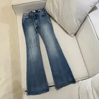 中低腰紧身修身显瘦微喇牛仔裤经典百搭长裤