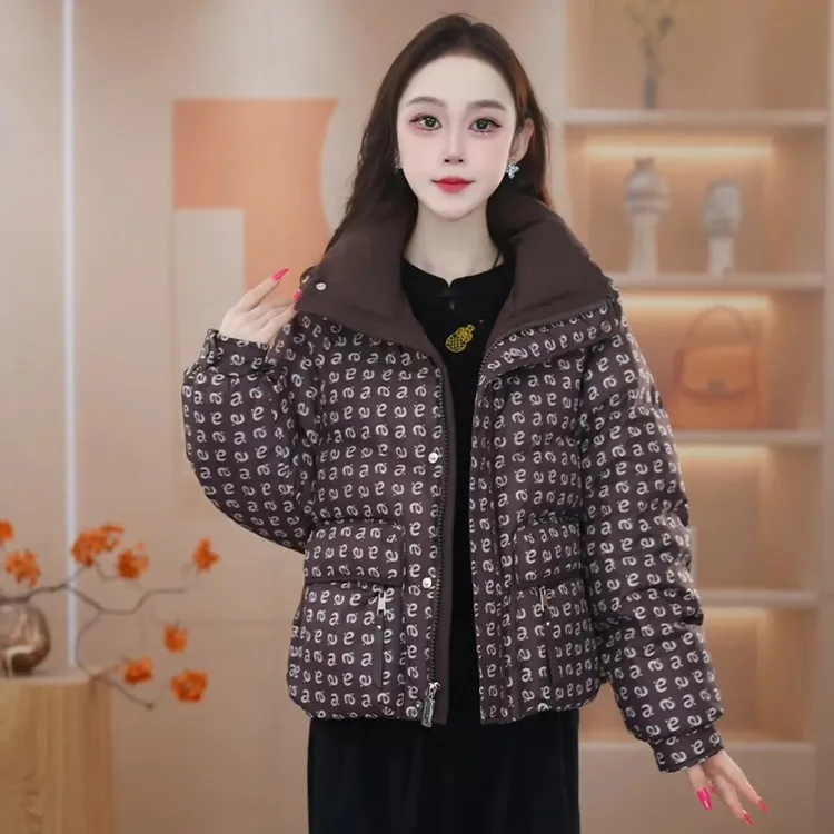 2025新款气质时尚保暖显瘦白鸭绒轻奢洋气加厚羽绒服#110658