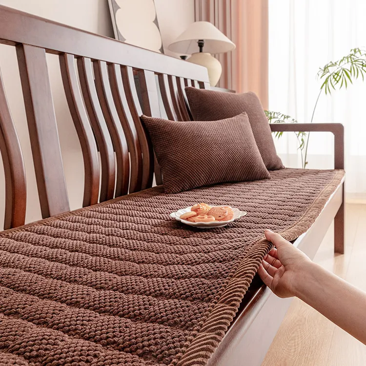 新品实木加厚沙发垫四季通用防滑灯芯绒坐垫子客厅红木沙发椅垫批