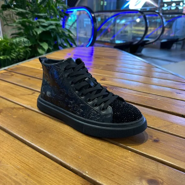 2627-46秋季新款纯色休闲风板鞋高帮休闲鞋平跟