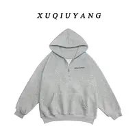 半拉链卫衣  时尚简约百搭休闲连帽民族卫衣6337