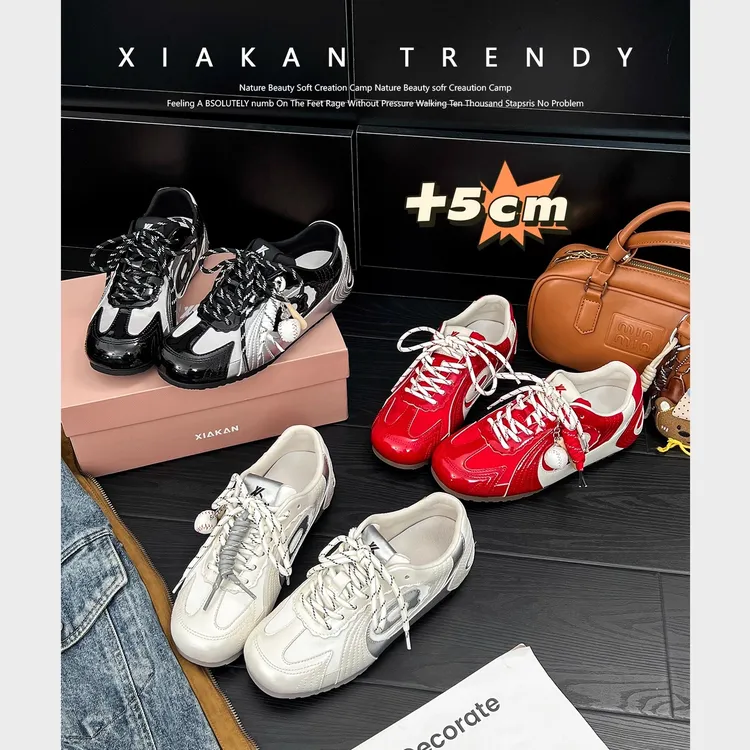 内增高德训鞋女2025年新秋季新款轻便休闲运动阿甘鞋女百搭休闲鞋