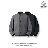 滴滴小新-情侣款绵羊毛假两件毛呢一体加厚棉衣外套年服夹克25939