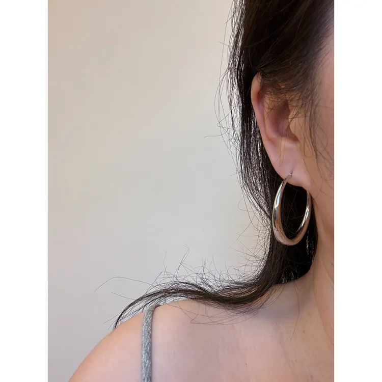 铜合金亚克力耳饰 1179轻奢简约金属风时尚耳环气质百搭时尚大耳