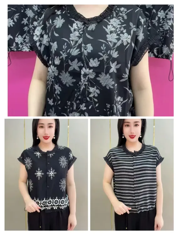 K34-916款花边领小开衫