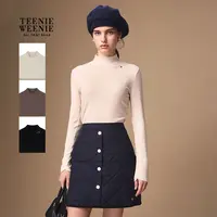 *TeenieWeenie小熊长袖T恤女25简约优雅气质高领上衣TTLA254TW1K