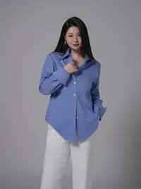 多肉宝贝朱珠同款衬衫女胖mm97%棉气质百搭显瘦上衣25097B25646