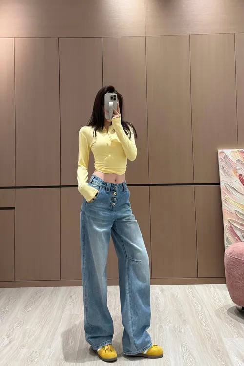 牛仔裤女2025新款复古高腰阔腿显瘦拖地裤休闲百搭宽松蓝色垂感