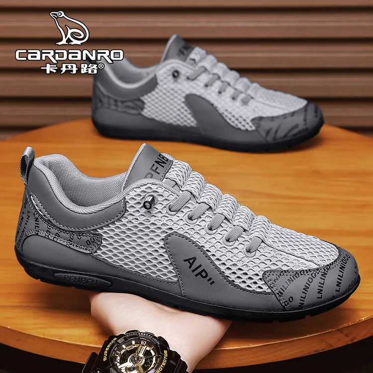 意大利Cardanro/卡丹路男鞋秋季网面透气休闲轻便软底跑步运动鞋