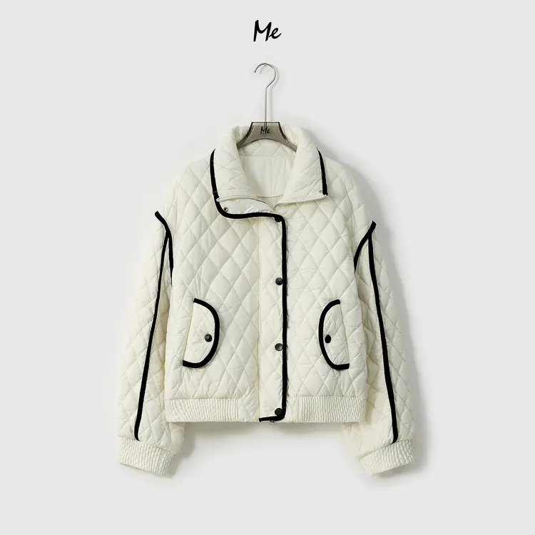 ME【小香菱格外套】白色冬季新款气质外套MEQC3188