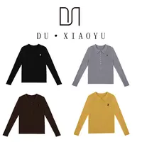 DUDU~【软呼呼】Y7153新款秋冬季翻领简约修身显瘦遮肉针织衫女