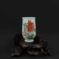 【立勤堂】红绿彩闻香杯（菊花）