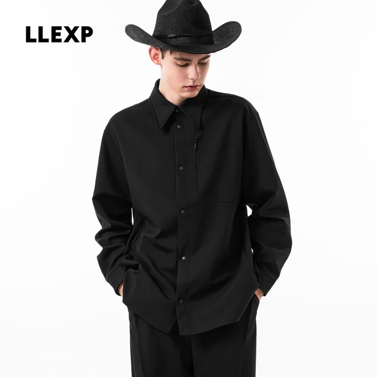 【科技羊毛】LLEXP绵羊毛工装夹克2025年秋季新款男士简约休闲外套