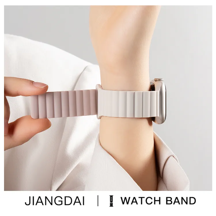 适用iwatch11苹果手表带S10applewatch9撞色8硅胶7表带ultra3磁吸