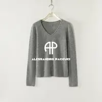 AP洛哥53132ST【自在记忆】羊绒+羊毛V领立体缝骨多色时尚套头衫