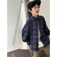 【现货】春秋装儿童韩版时尚格纹百搭款休闲长袖衬衫CC1150-BQQ1