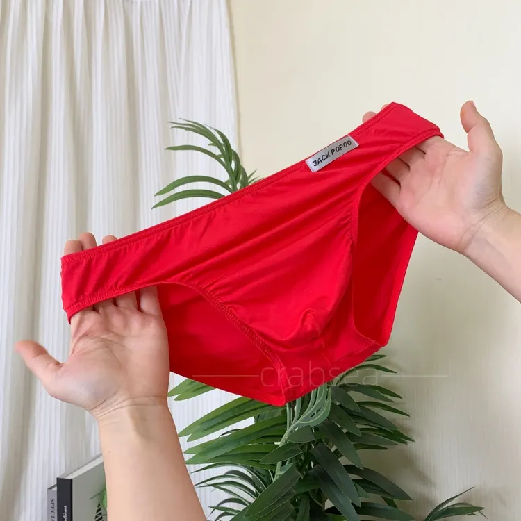 轻薄单层三角！男士莫代尔一片式薄荷曼波低腰小三角单层囊袋内裤