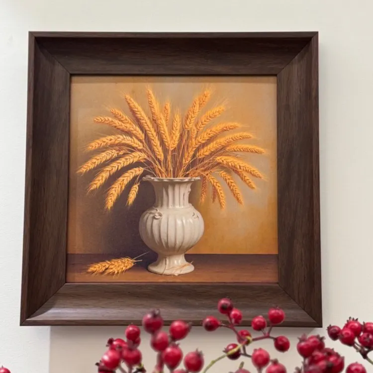 新中式穗穗平安古典麦穗小众艺术客厅餐厅书房装饰画挂画