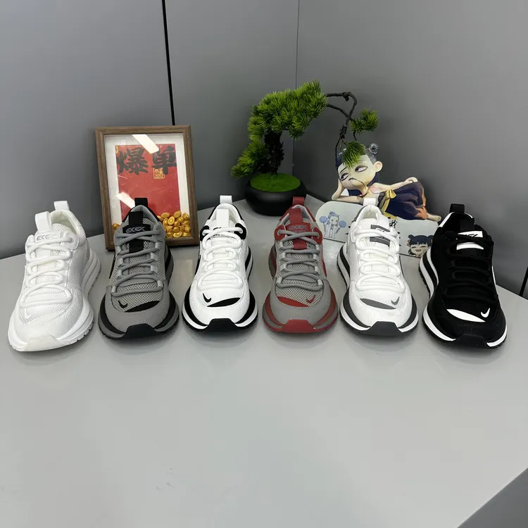 88-810【皮鞋码】春夏新款皮网拼接厚底舒适款百搭男士时尚休闲潮鞋