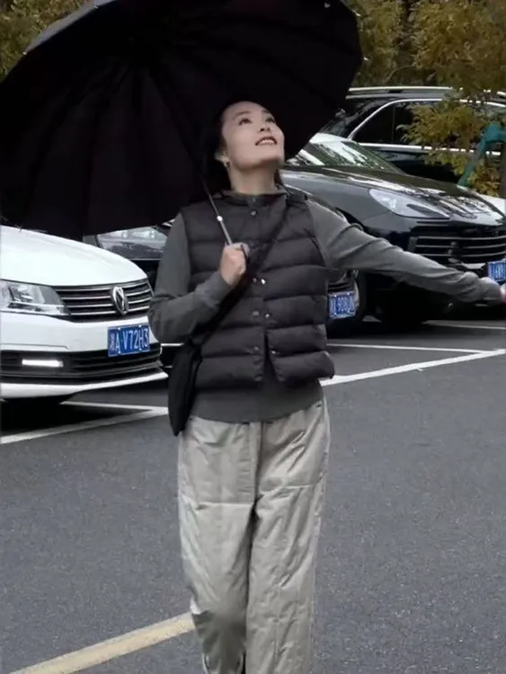 韩系时尚潮流保暖马甲棉服女冬季新款无袖宽松显瘦通勤百搭外套潮