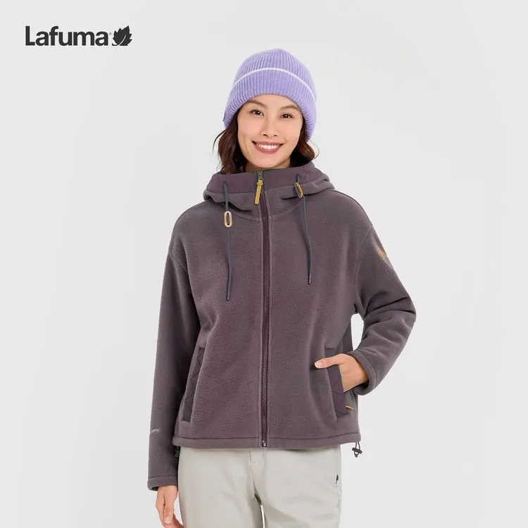 LAFUMA乐飞叶户外25秋冬连帽POLARTEC抓绒衣女保暖外套LFJA5CRX6