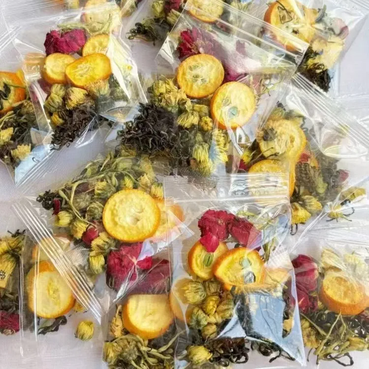 甄选品质金桔蒲公英玫瑰组合金银花胎菊菊花组合茶百合